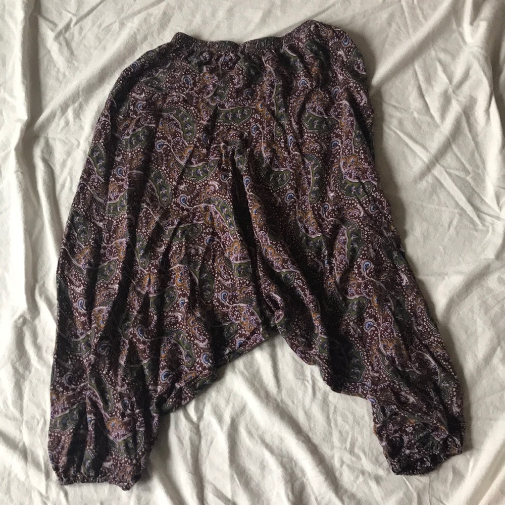Maroon harem pants